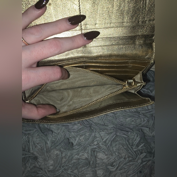 Prada Gold Leather ✨️ Nappa Gaufre Continental Long Wallet (EUC)(COA CARD) - Picture 9 of 12